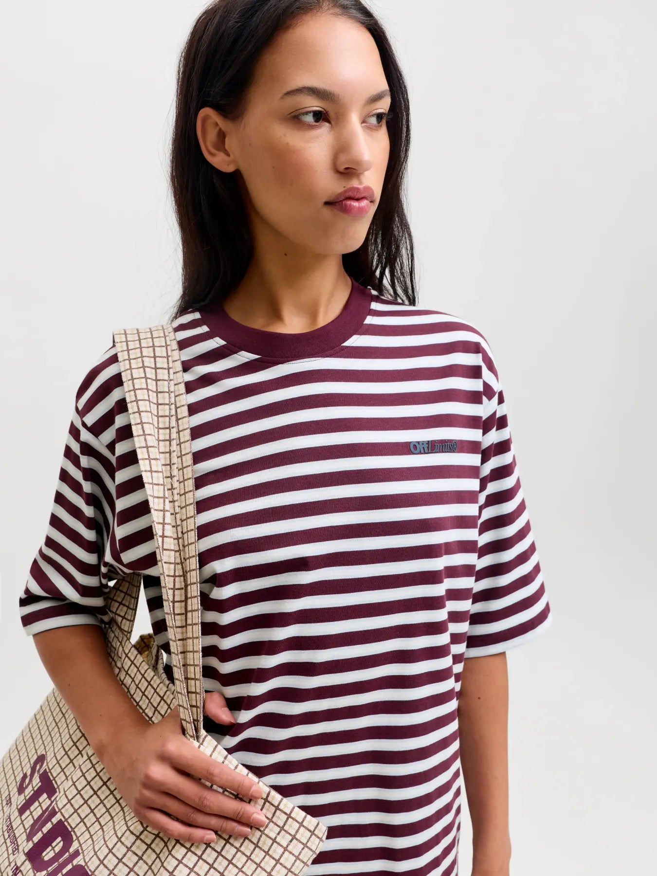 JXRHEA LOOSE SS STRIPE TEE JRS