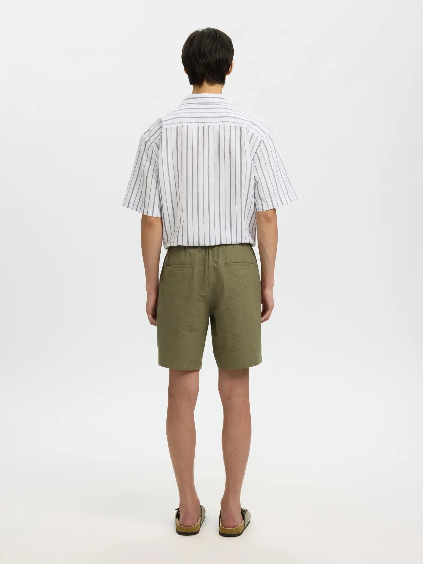 SLMKARL-SEERSUCKER REGULAR SHORTS