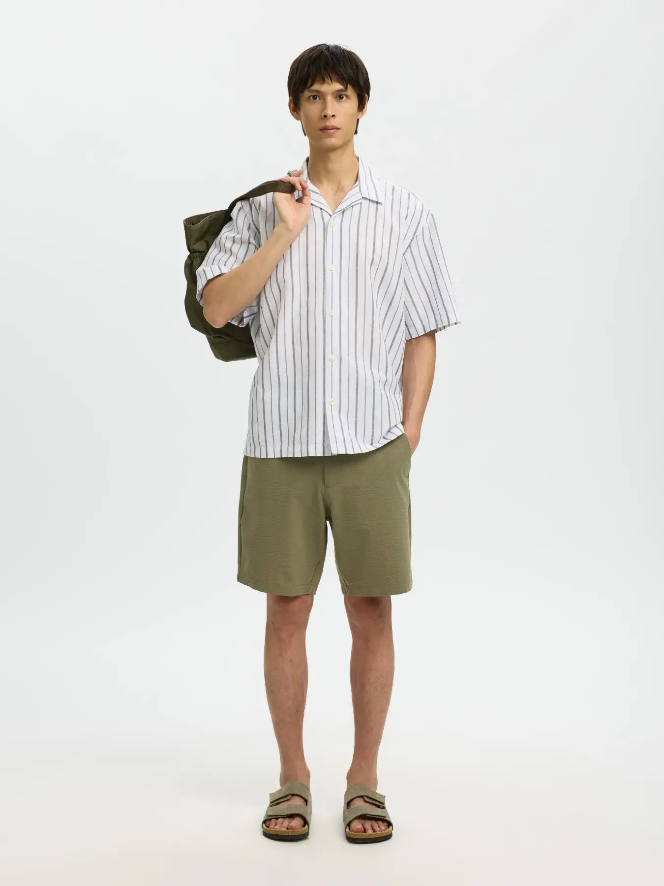 SLMKARL-SEERSUCKER REGULAR SHORTS