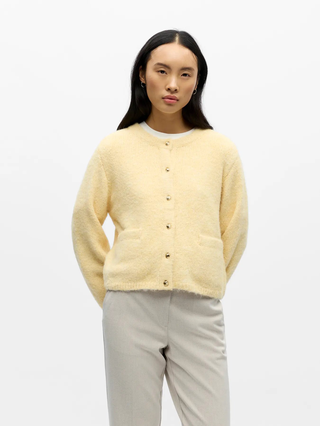 OBJSAGGIA RE L/S KNIT CARDIGAN