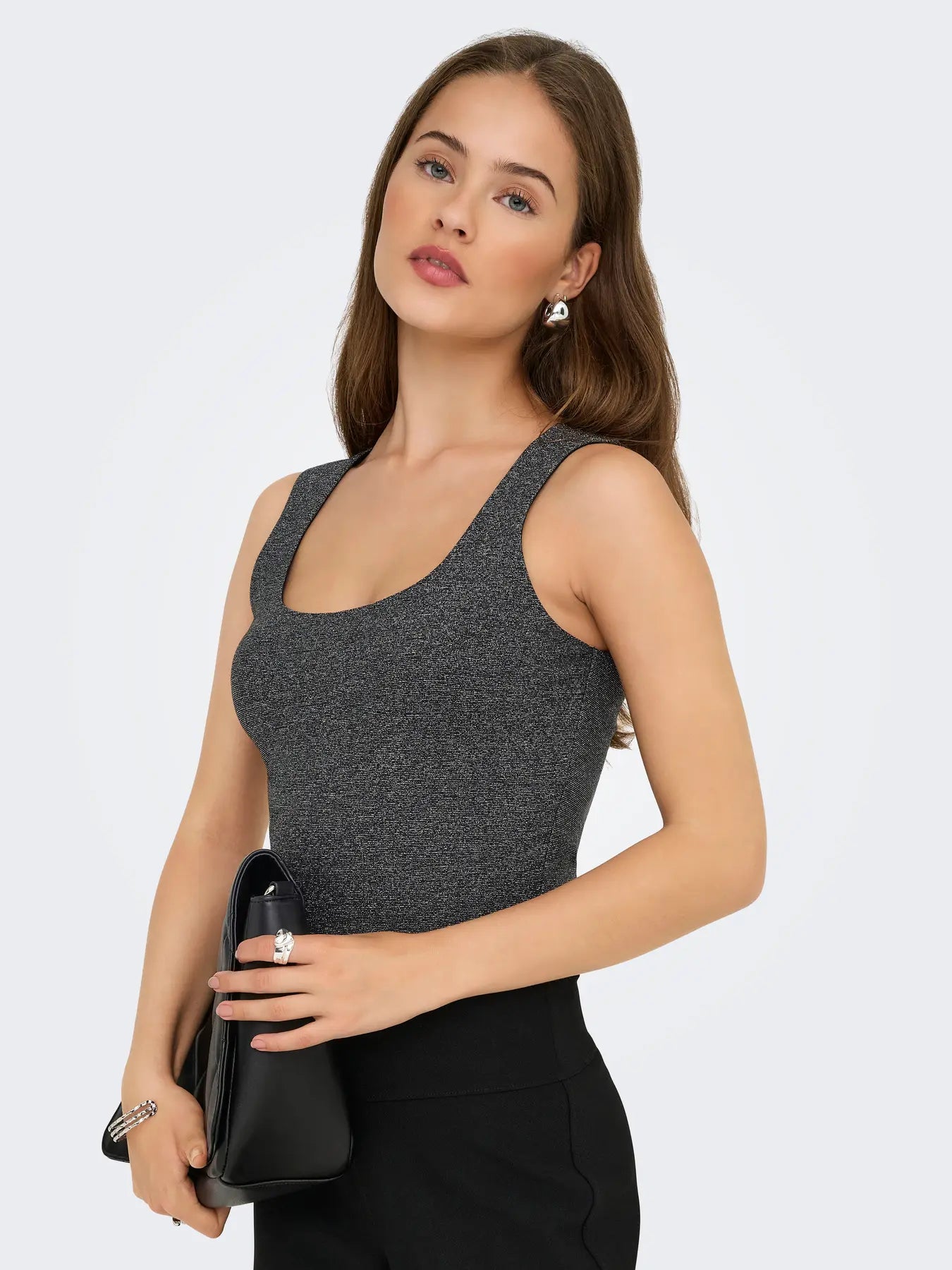 ONLEA GLITTER S/L 2-WAYS TOP JRS