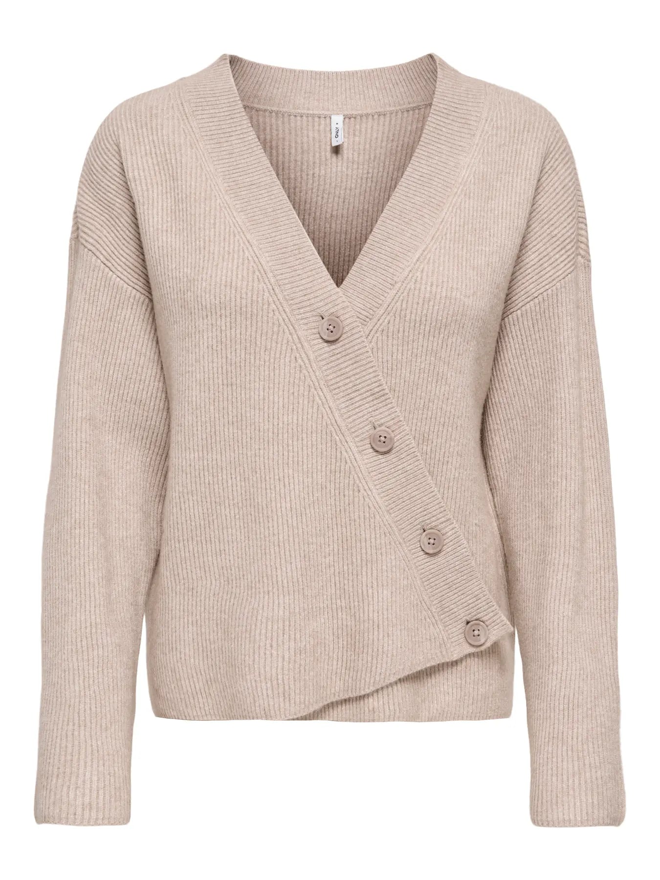 ONLKATIA LS RIB BUTTON CARDIGAN