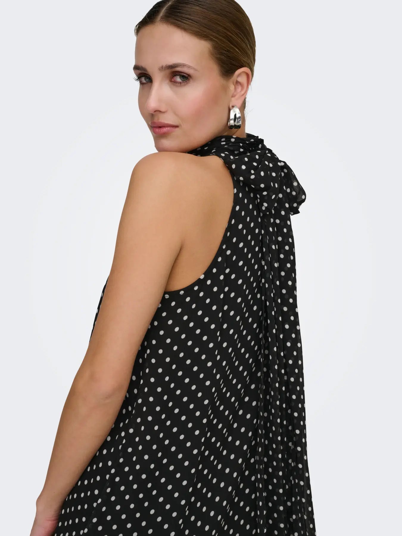 JDYPOLKA S/L HALTERNECK MIDI DRESS