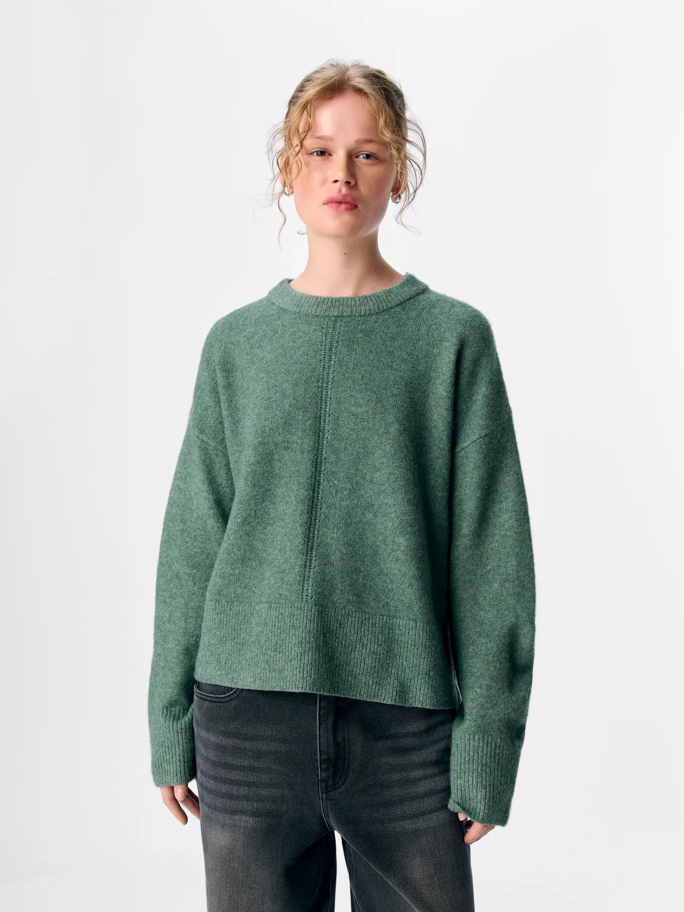 OBJJUNO L/S LO O-NECK KNIT