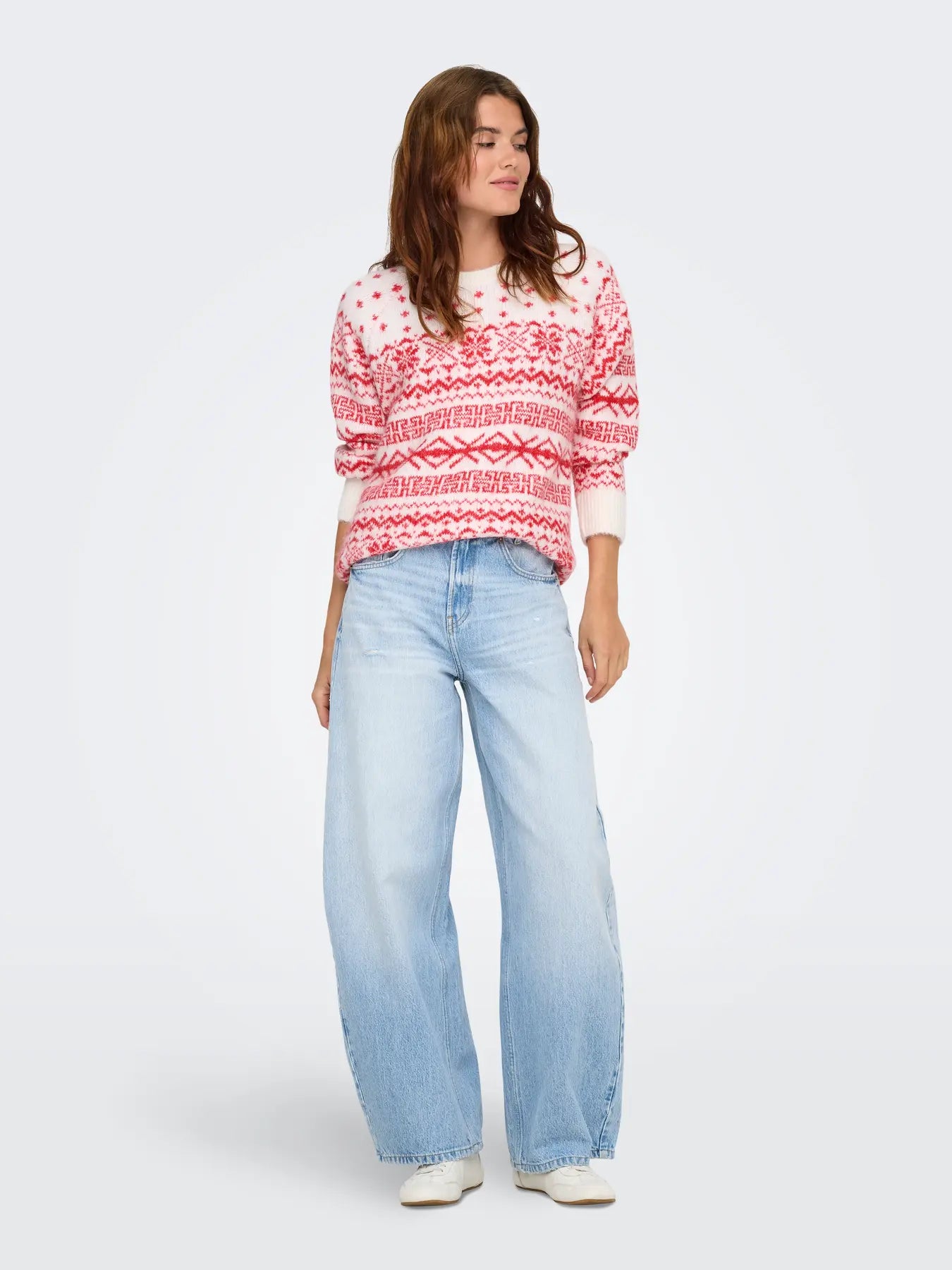 ONLXMAS NORDIC LS O-NECK KNT