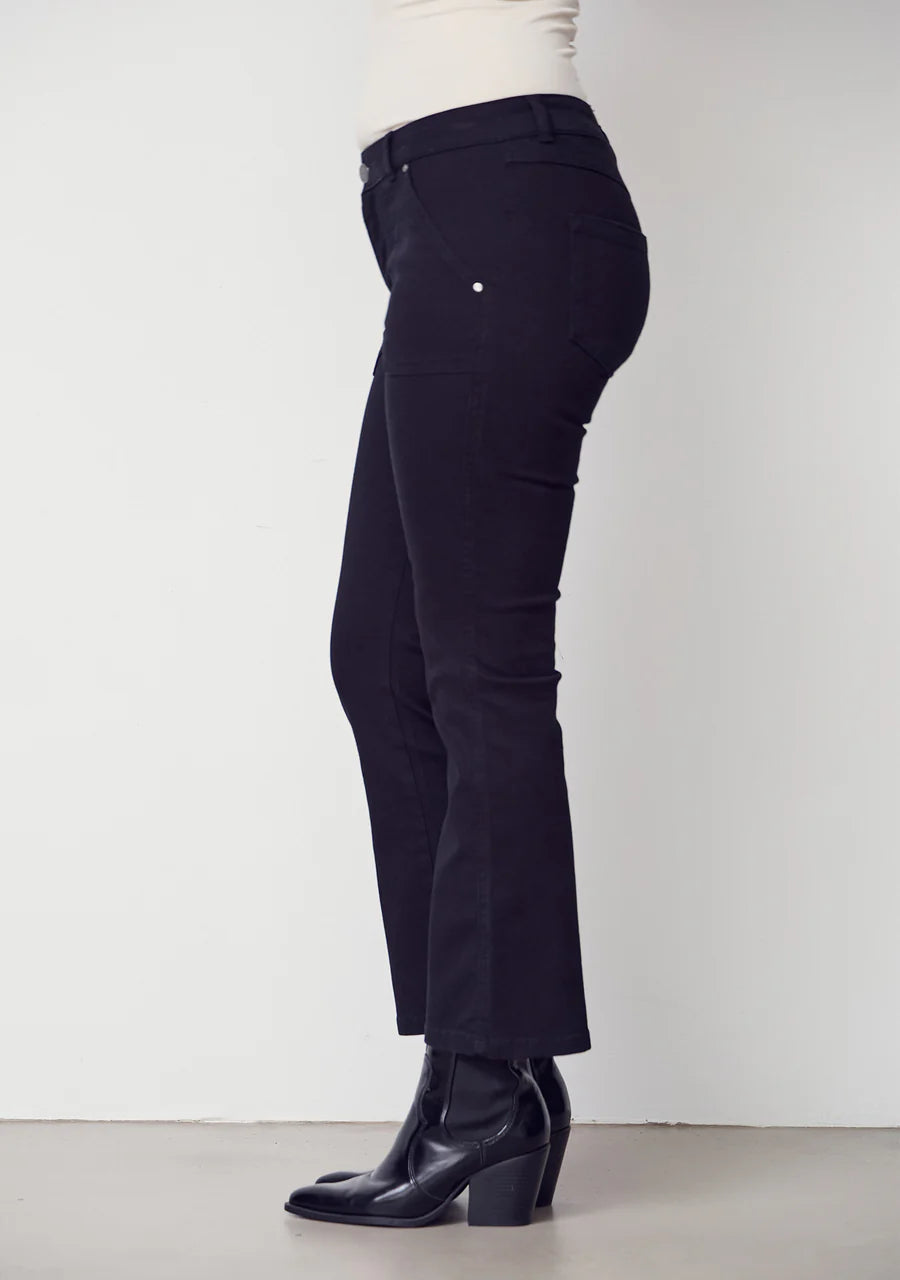 Como Twill Flare Pant - Black