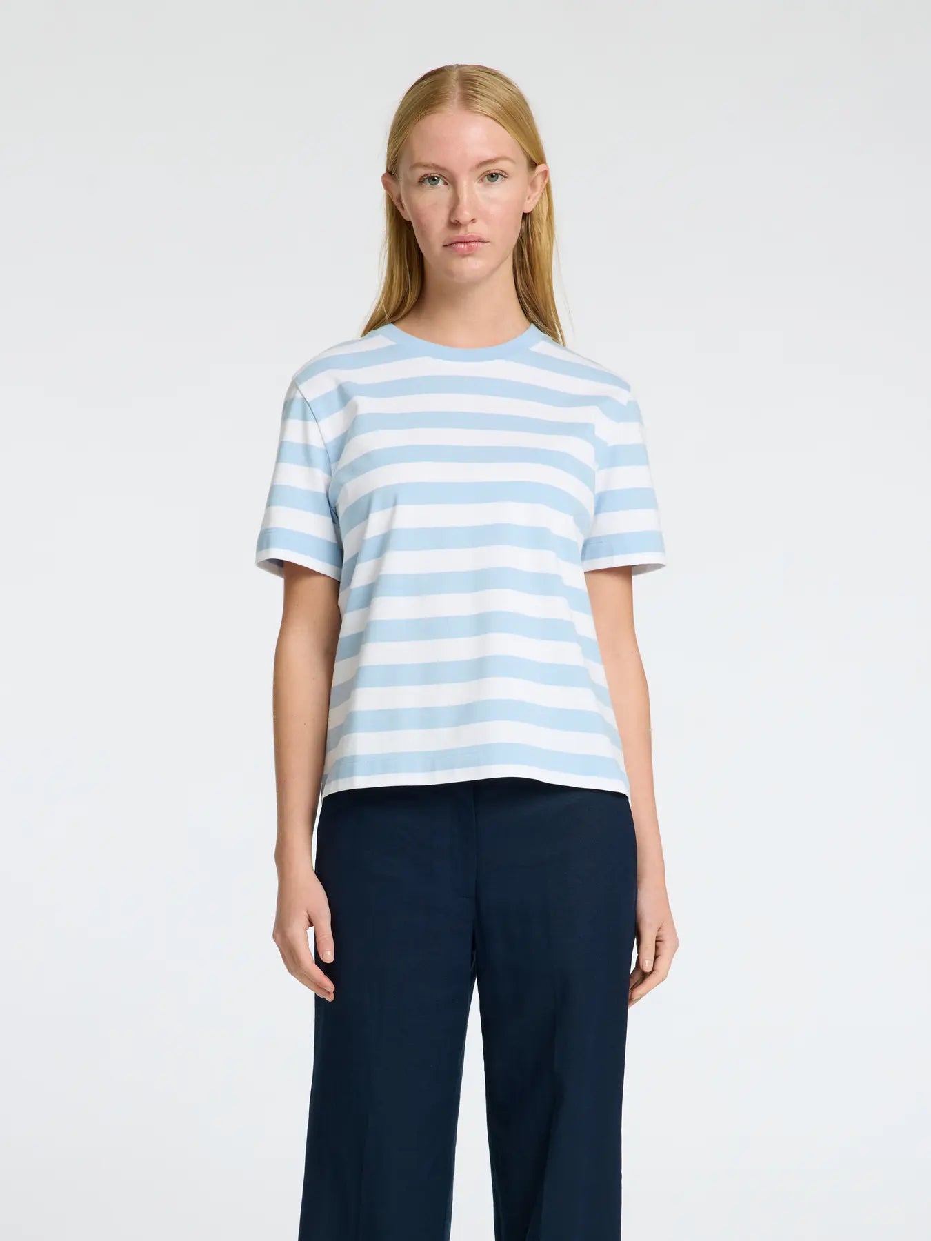 SLWESSENTIAL SS STRIPED BOXY TEE