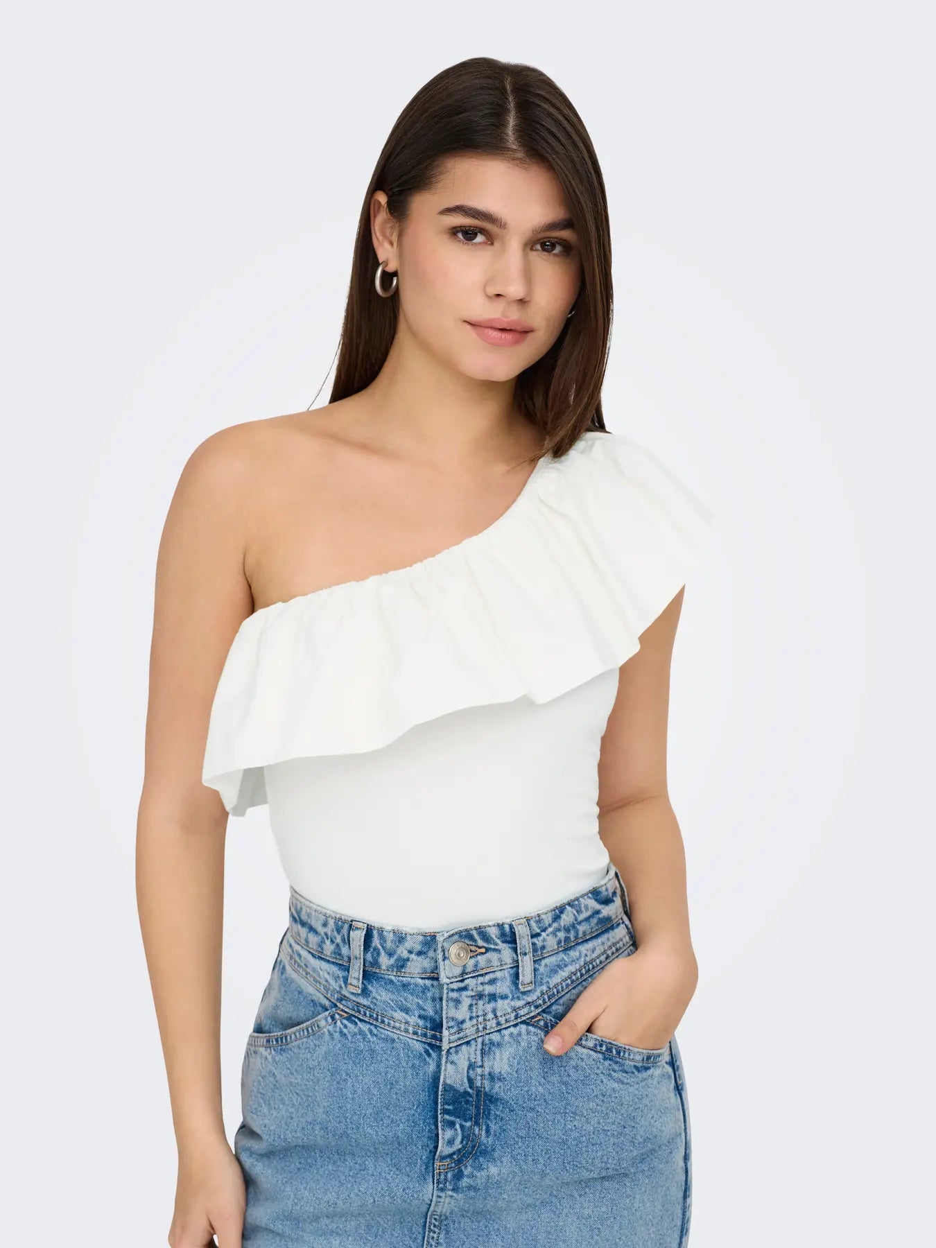 ONLSOFFY ONE SHOULDER MIX TOP