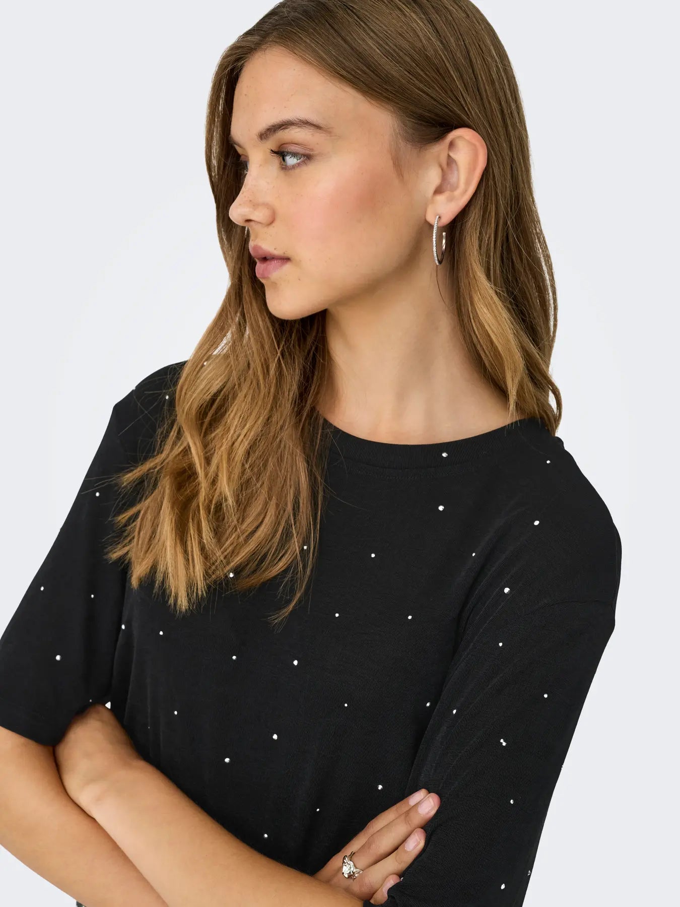 JDYPRIME S/S STUDS TOP JRS