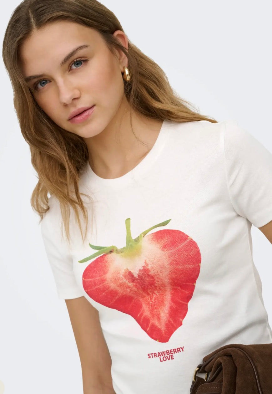 ONLPRINCESS S/S O-NECK TOP CS JRS