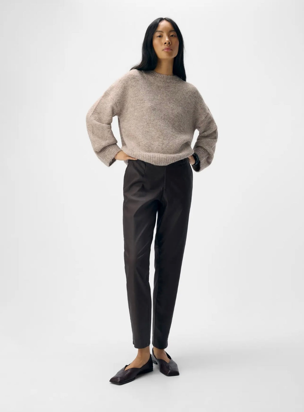 OBJBELLE LISA COATED PANT