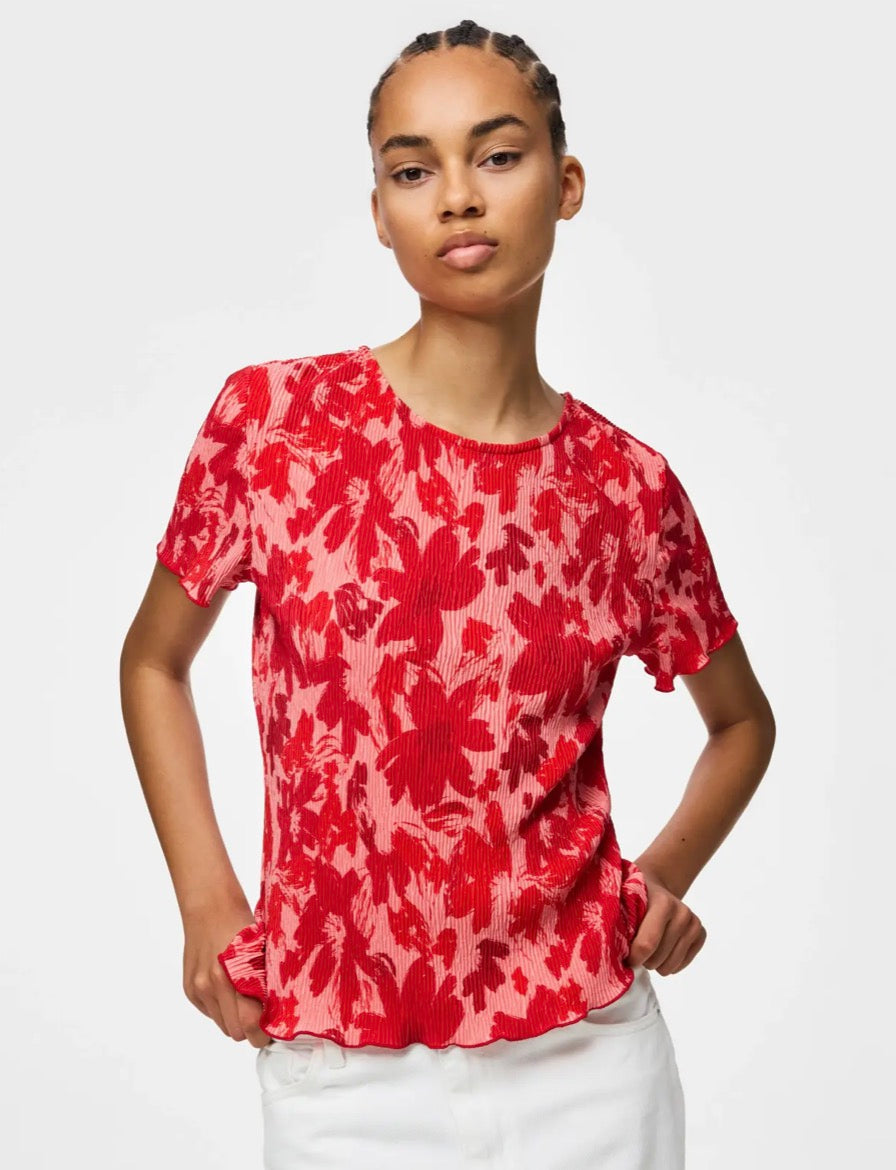 PCFLORA SS O-NECK TOP