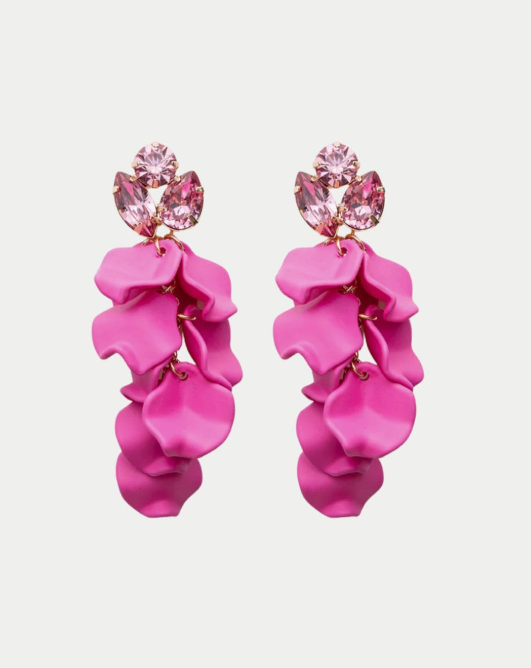 Leaf Stone Earrings Rosa