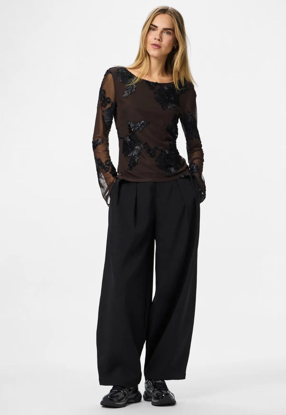 PCOFFIA LS BOATNECK TOP