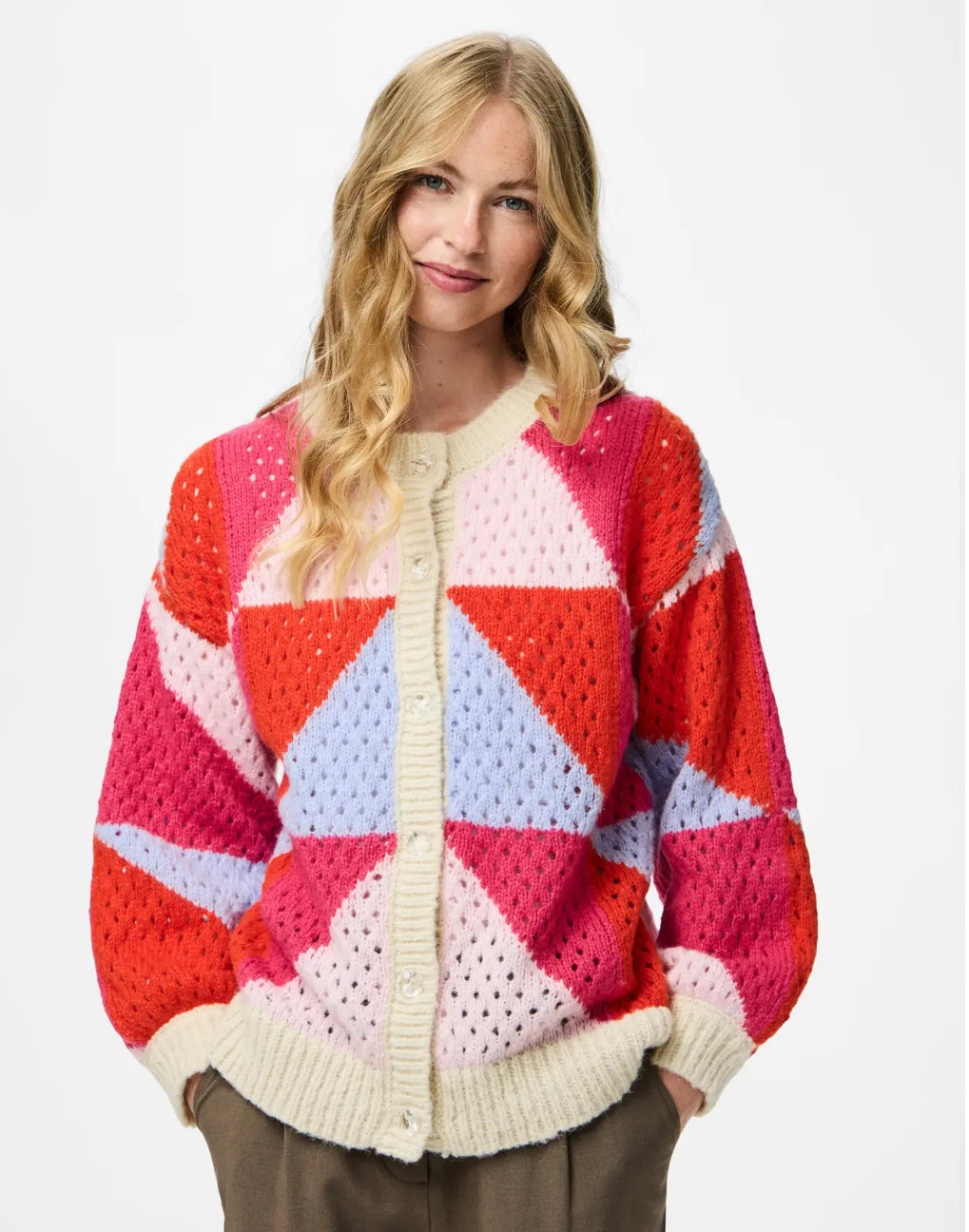 PCJANEL LS O-NECK KNIT CARDIGAN BC