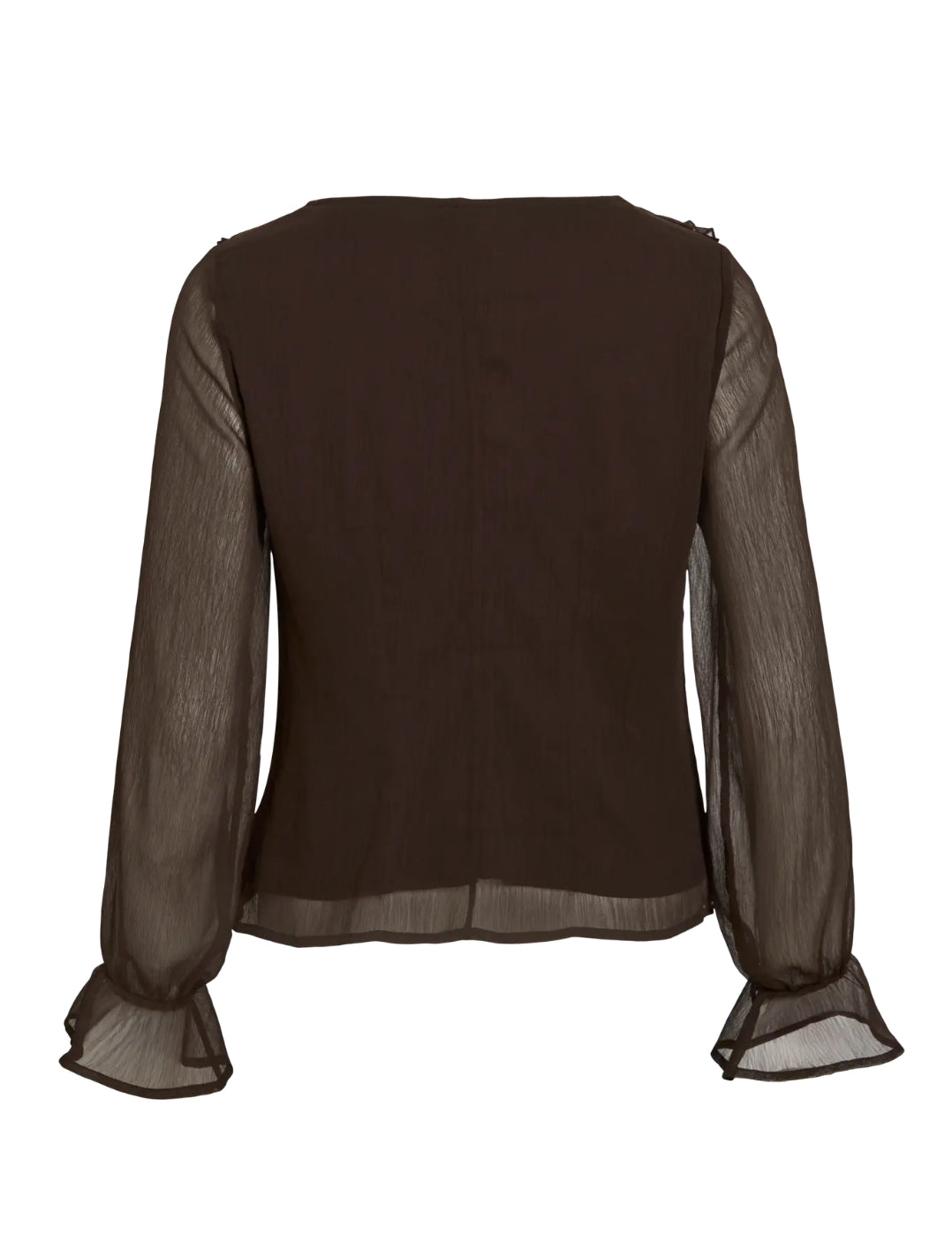 VISILJA L/S V-NECK FRILL TOP