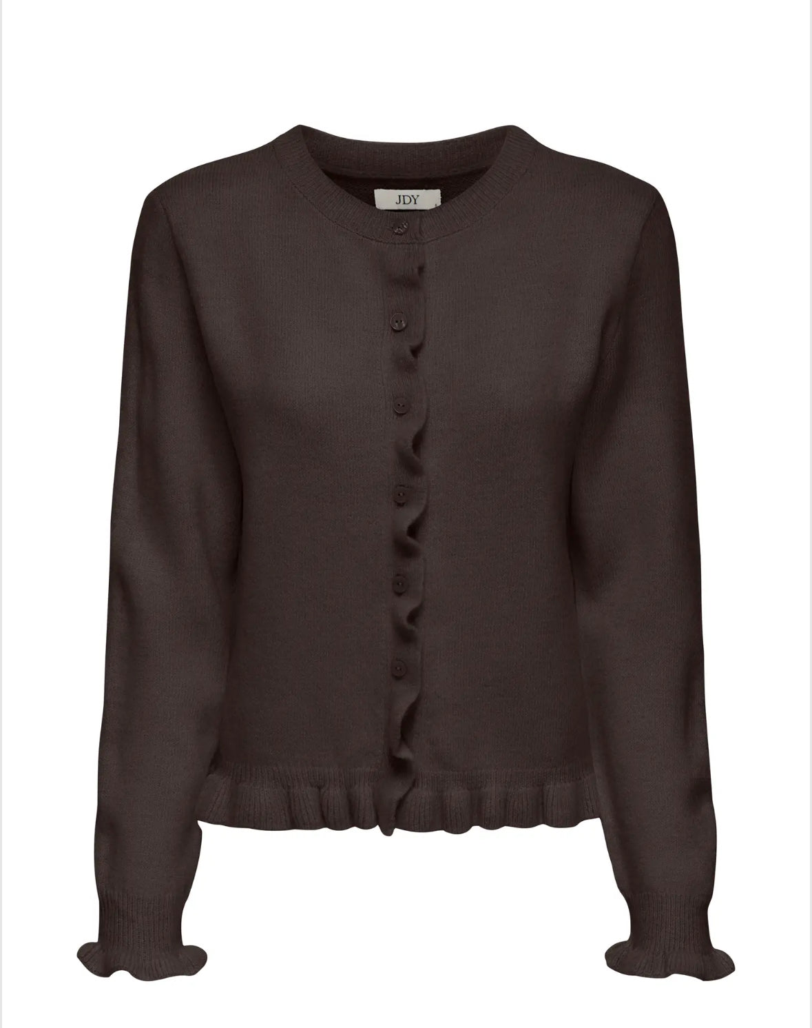 JDYLETTY L/S ON FRILL CARDIGAN