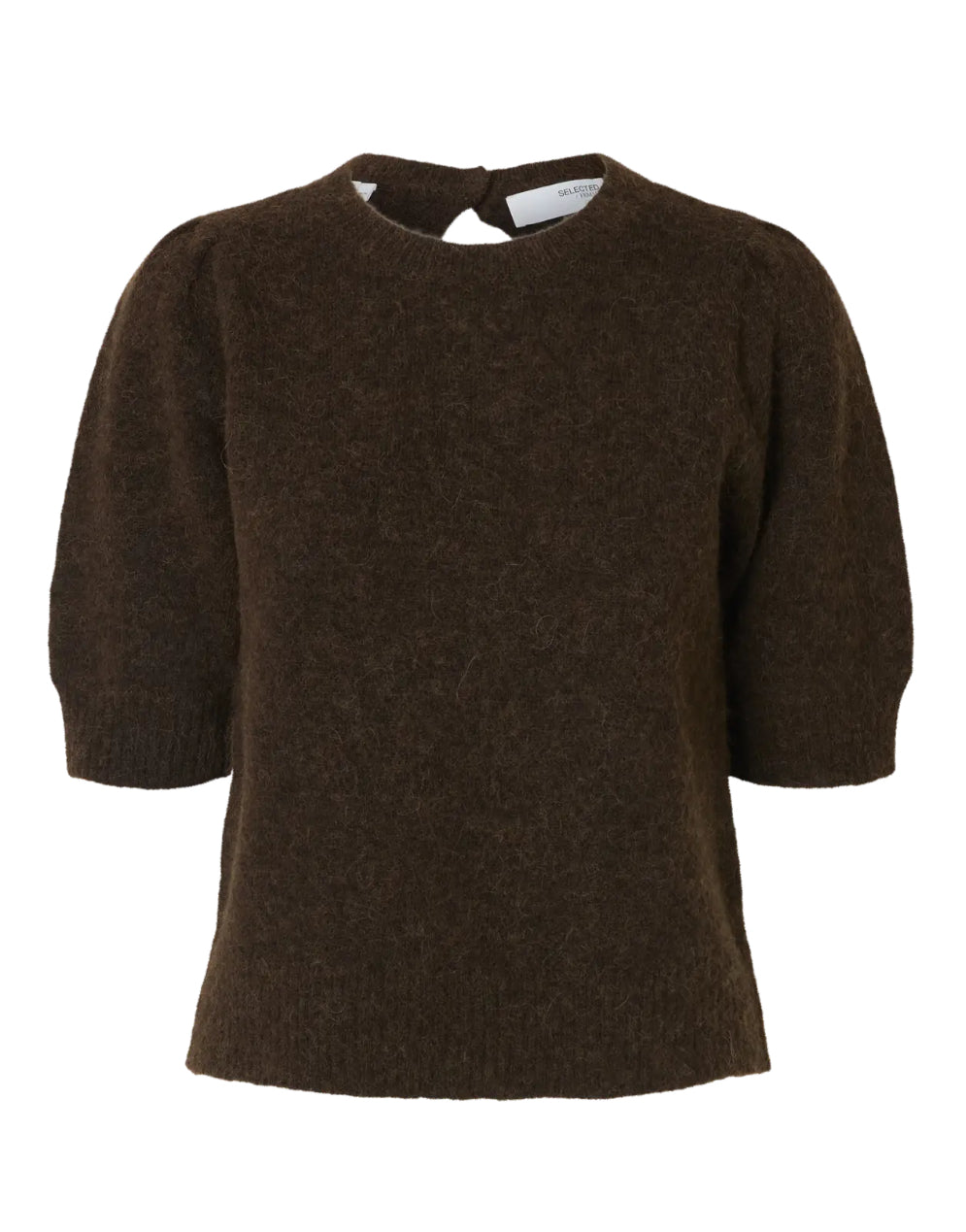 SLFLULU SS OPEN BACK KNIT O-NECK