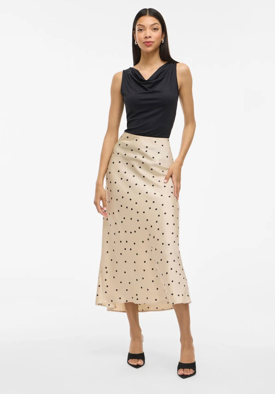 VIELLETTE HW MIDI SKIRT DOT