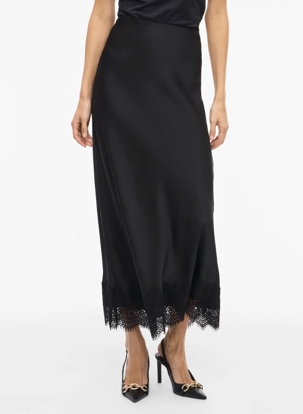 VIELLETTE HW ANKLE LACE SKIRT