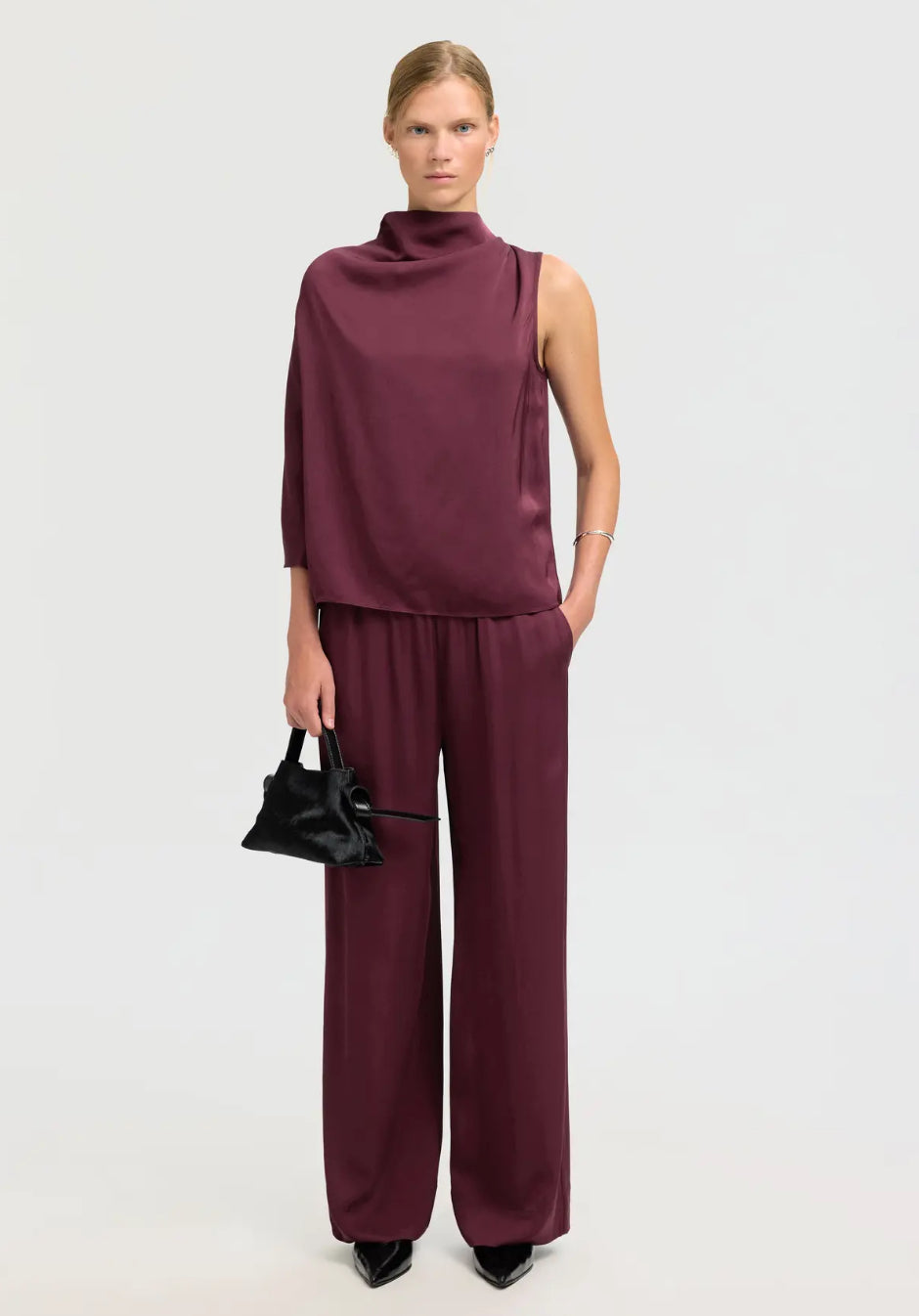 SLFLAURINA ONE SHOULDER COWL TOP