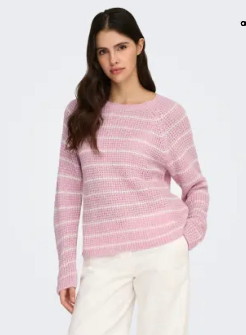 JDYELLEN L/S ONECK RAGLAN PULLOVER KNT