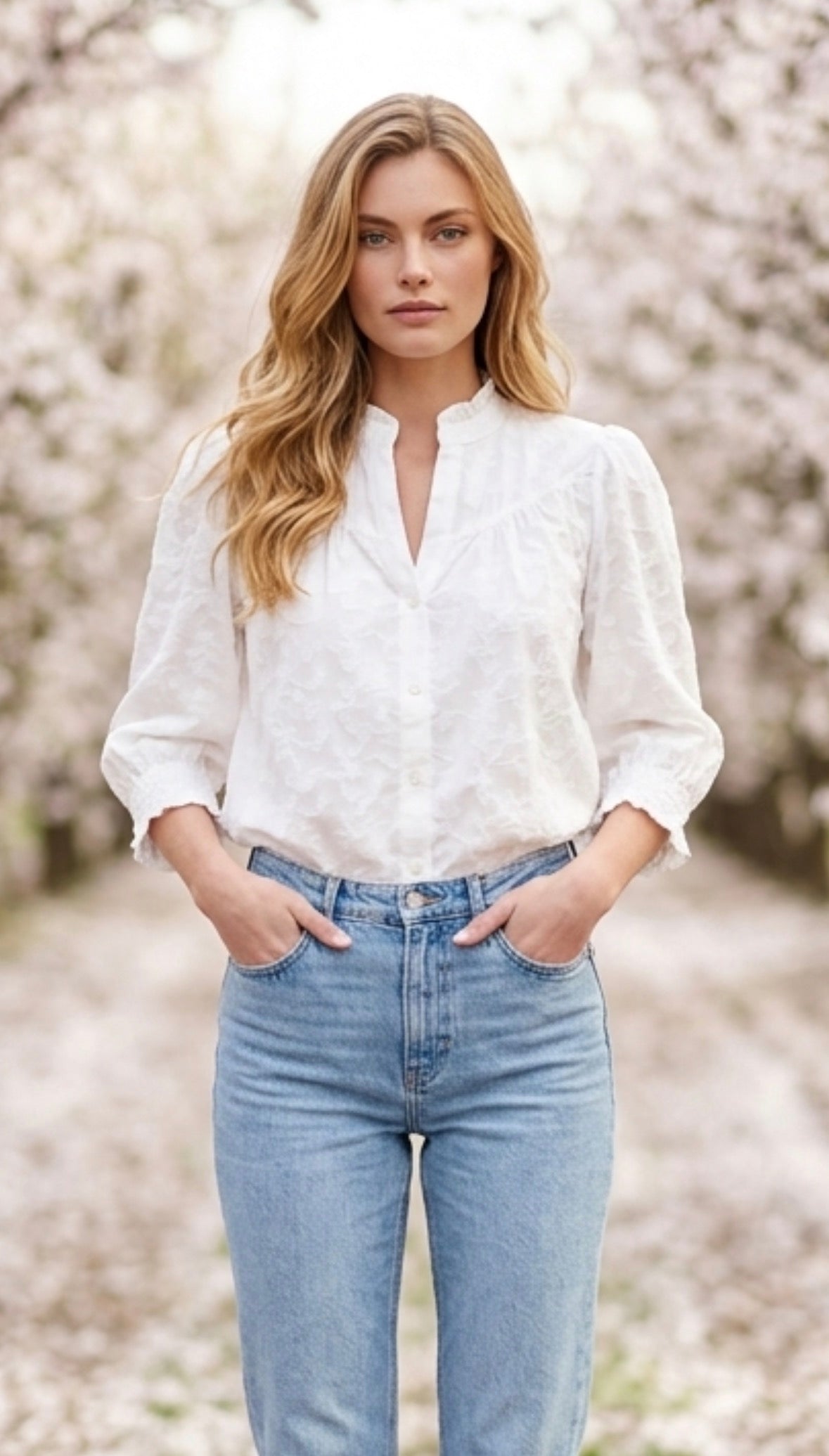 ONLRAYA 3/4 EMBROIDERY SHIRT