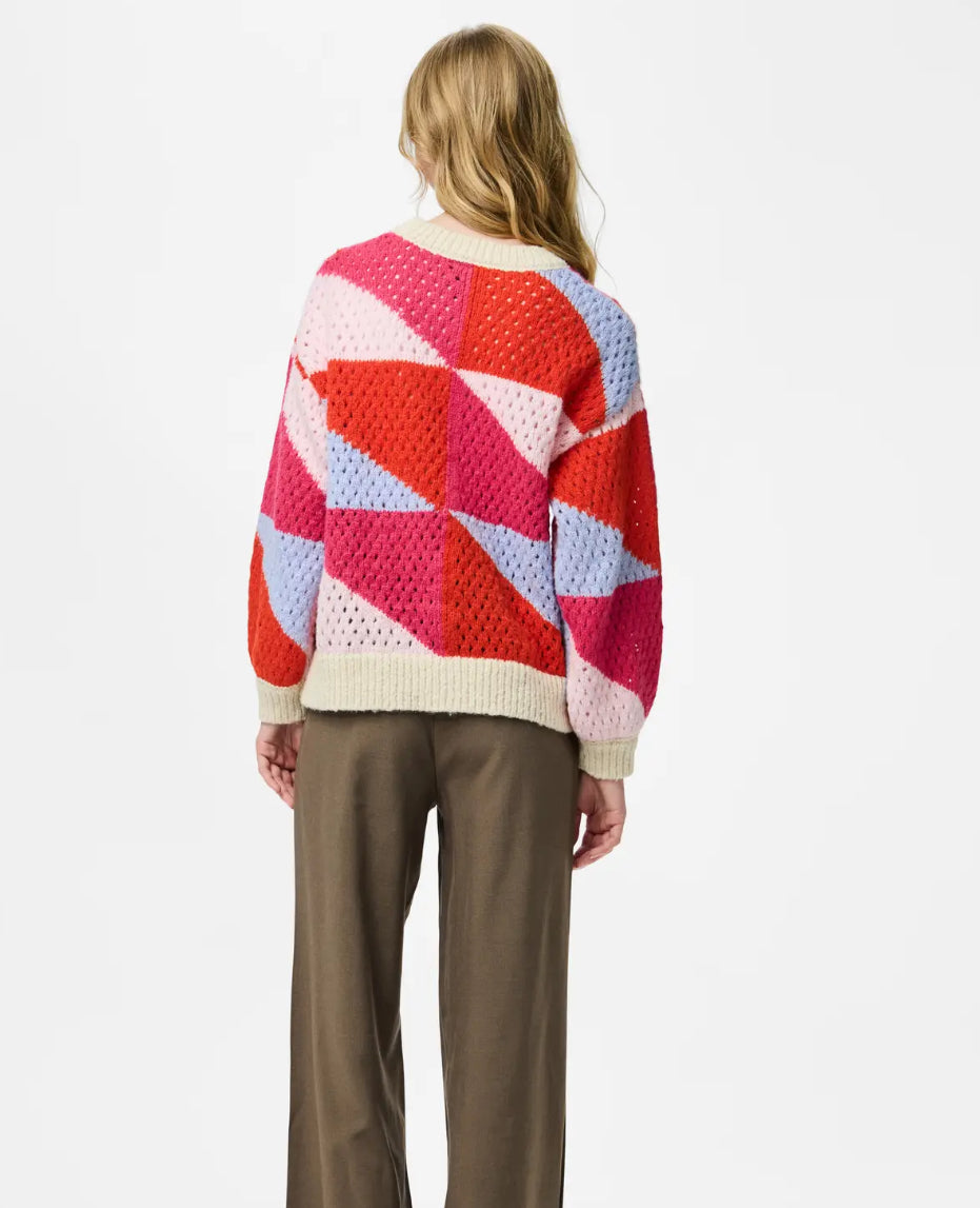 PCJANEL LS O-NECK KNIT CARDIGAN BC