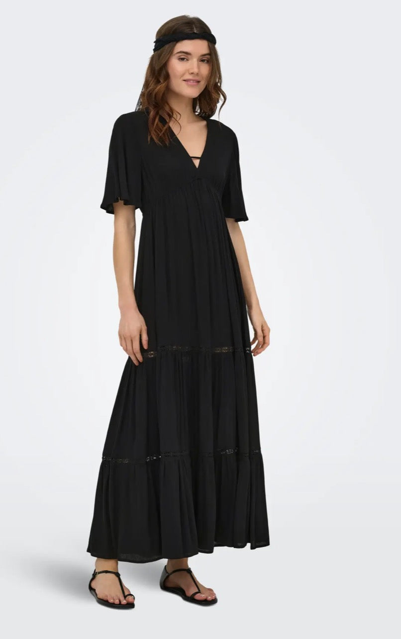 ONLMYA CHIARA S/S LONG V DRESS