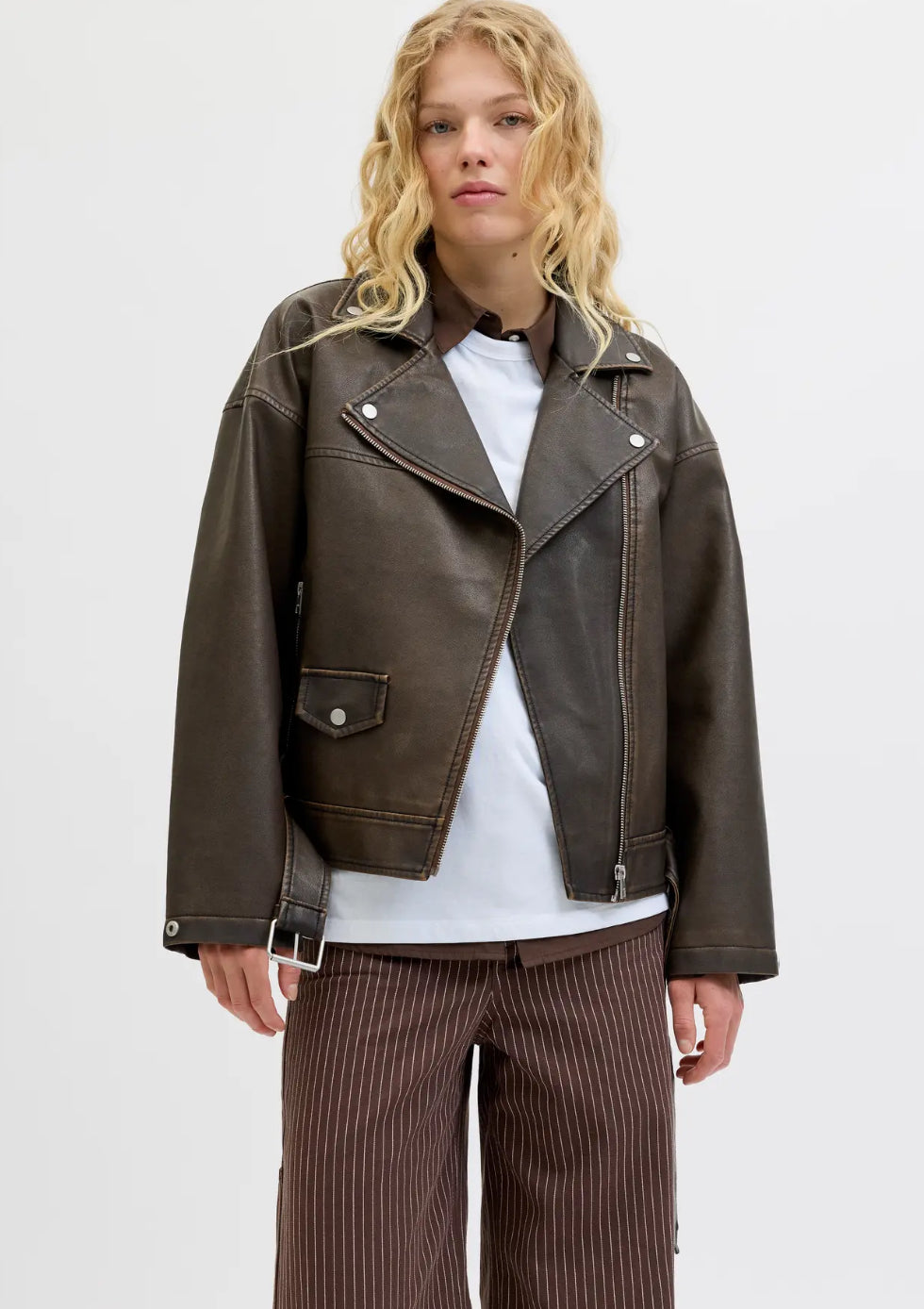 JXFRIDA WASHED BIKER JKT