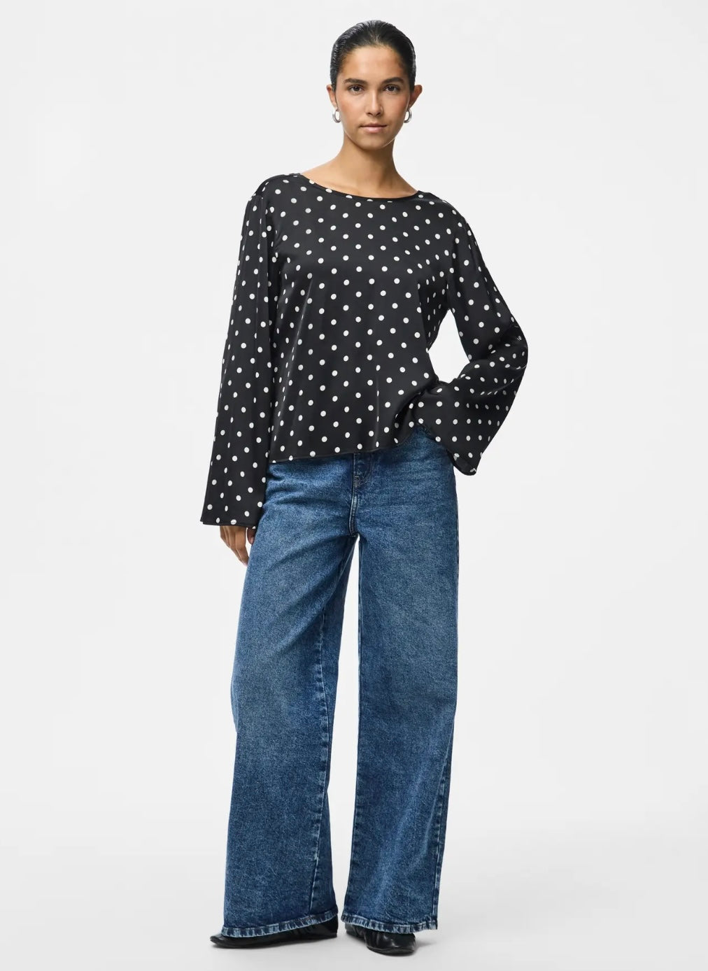 PCJYTTA LS SATIN TOP