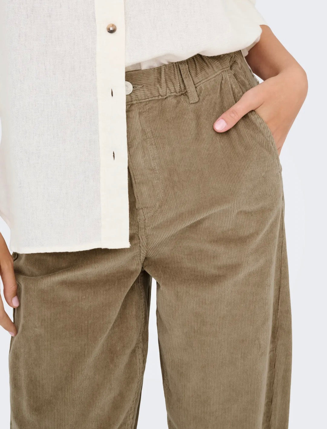 ONLFLORA MW ELA CORD CAROT PANT