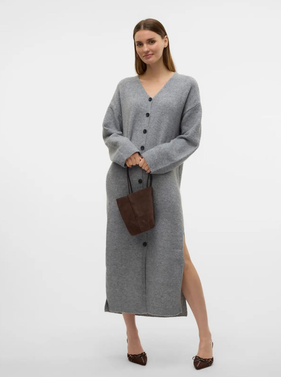 AWNINNA LS V-NECK 7/8 KNIT DRESS