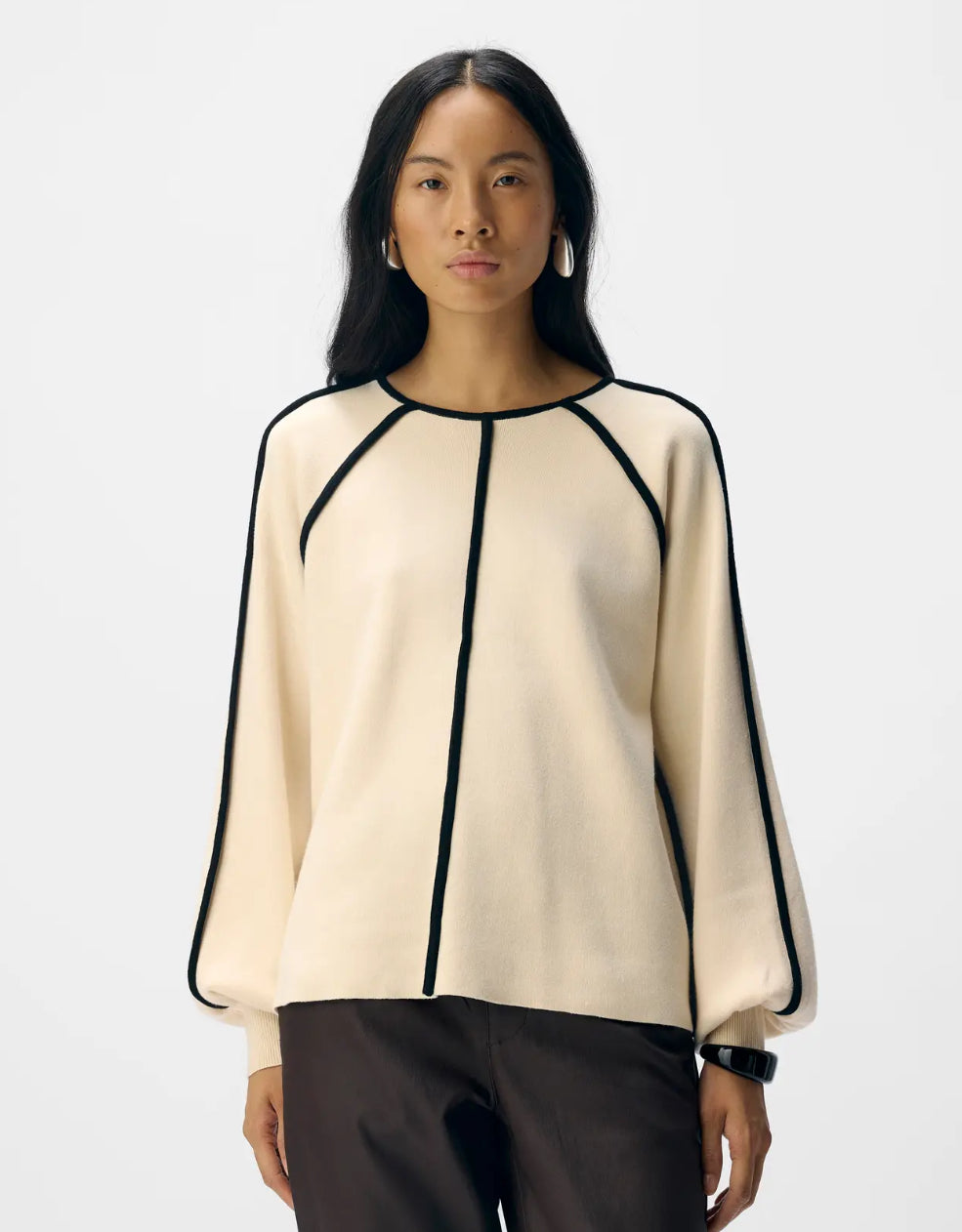 OBJREYNARD LS LO CONTRAST PULLOVER