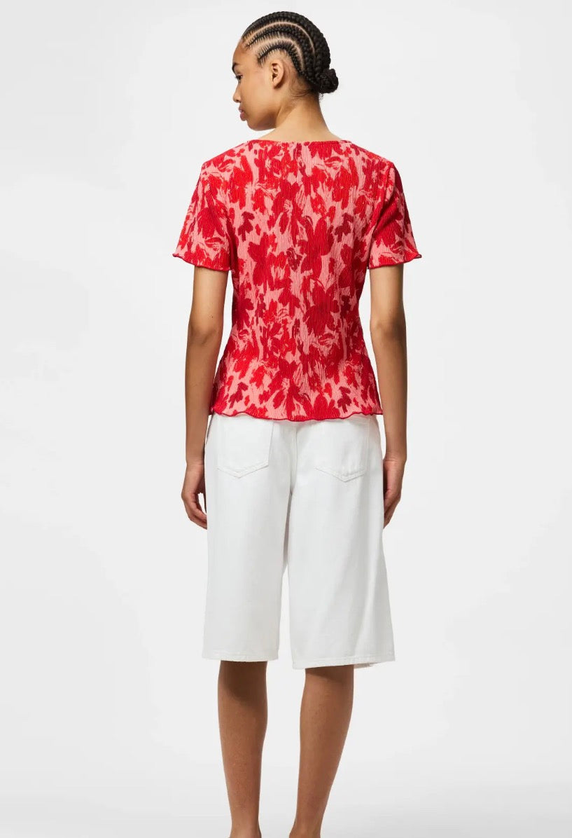 PCFLORA SS O-NECK TOP
