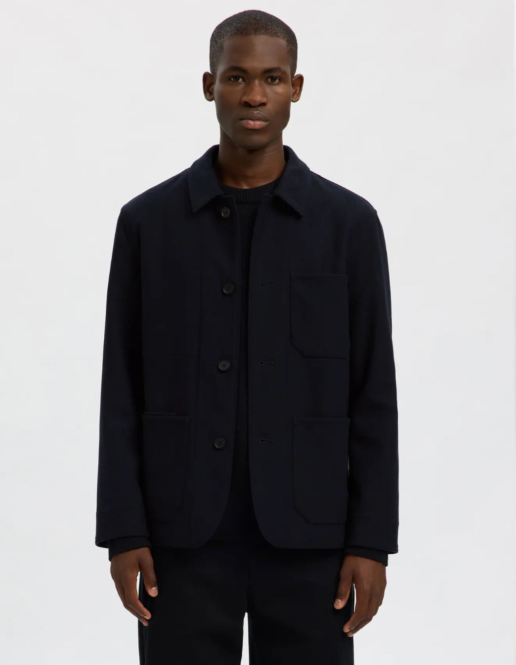 SLH-LANDON WOOL BLEND HYBRID BLAZER