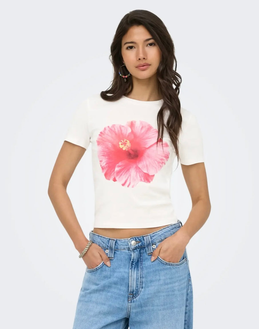 ONLPRINCESS S/S O-NECK TOP CS JRS