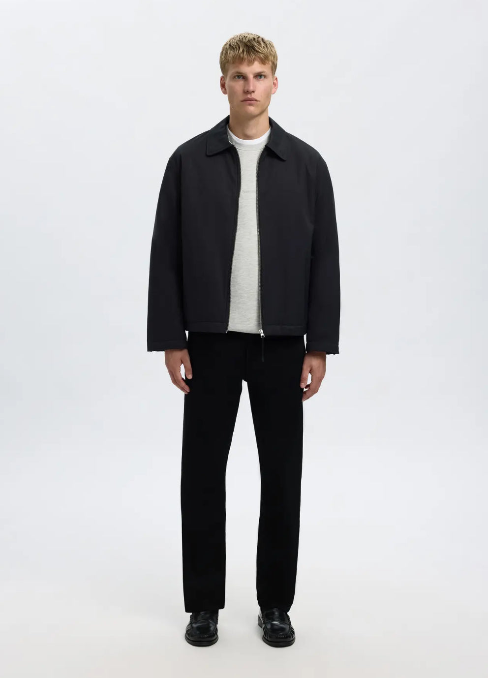 SLH196-STRAIGHT BEN STAY BLACK 600 JEANS