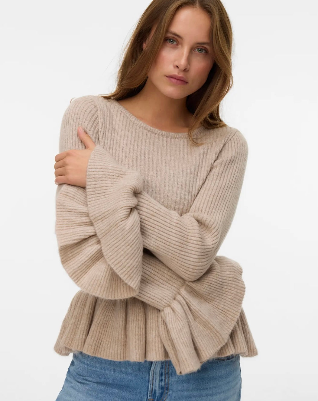 VMGEORGIA LS FLARE KNIT PULL