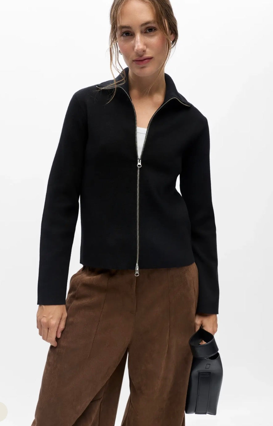 OBJREYNARD L/S RE ZIP CARDIGAN