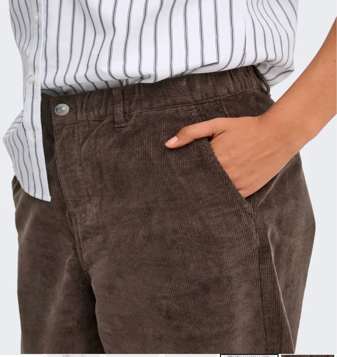 ONLFLORA MW ELA CORD CAROT PANT