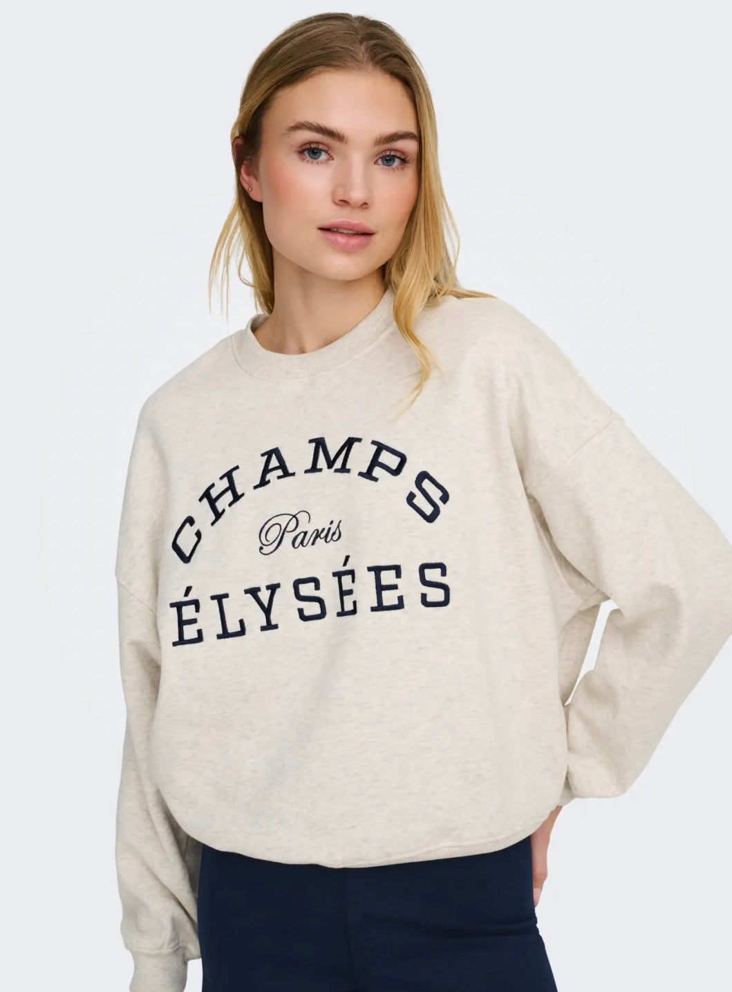 JDYMESA L/S O-NK EMB SWEAT JRS