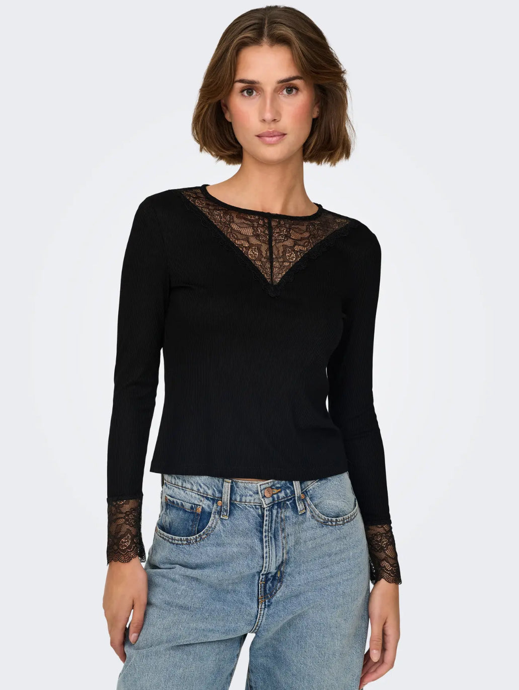JDYROXY L/S LACE TOP JRS