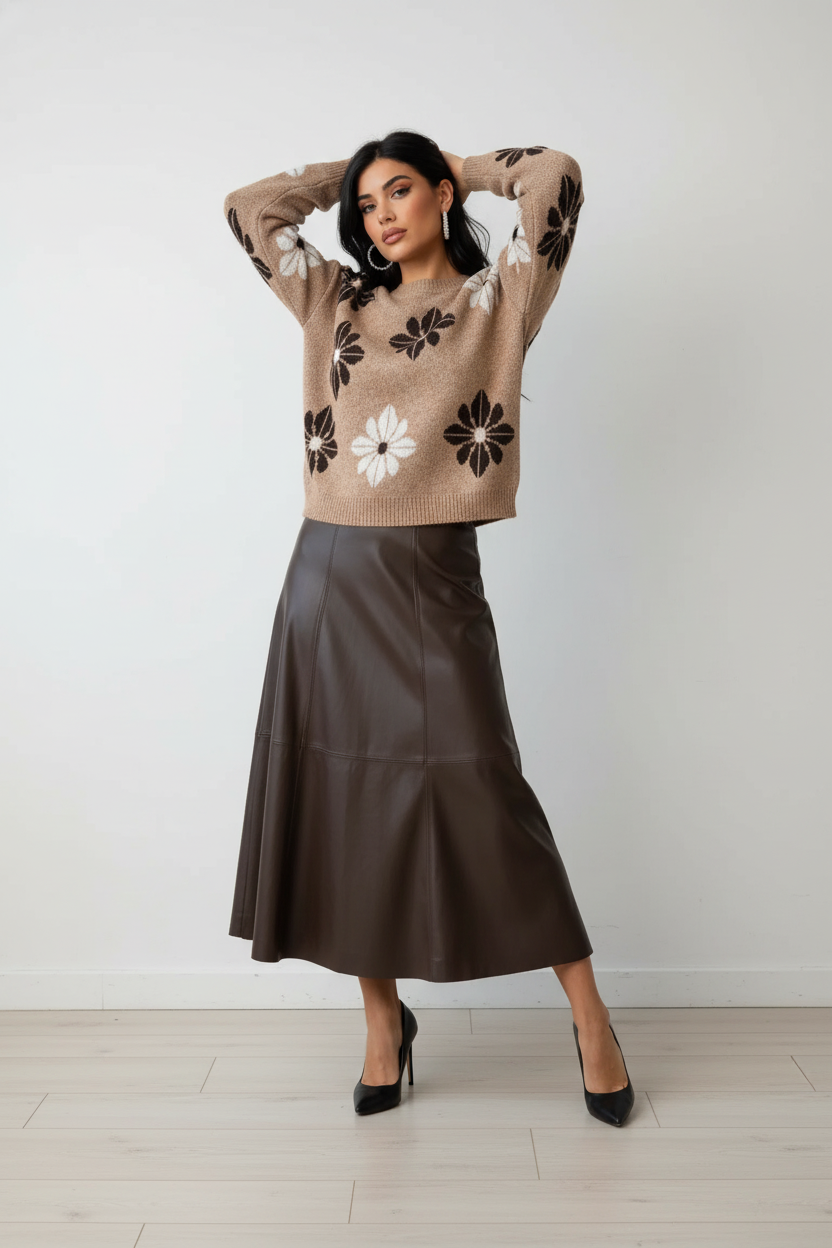 ONLFREESIA LS FLOWER O-NECK