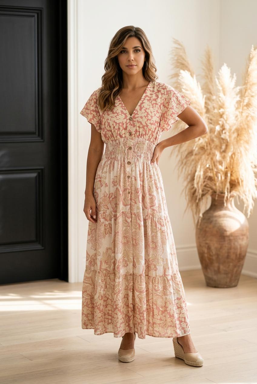 Caramelle smockdress Rosa