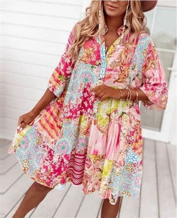 Tunika mix print