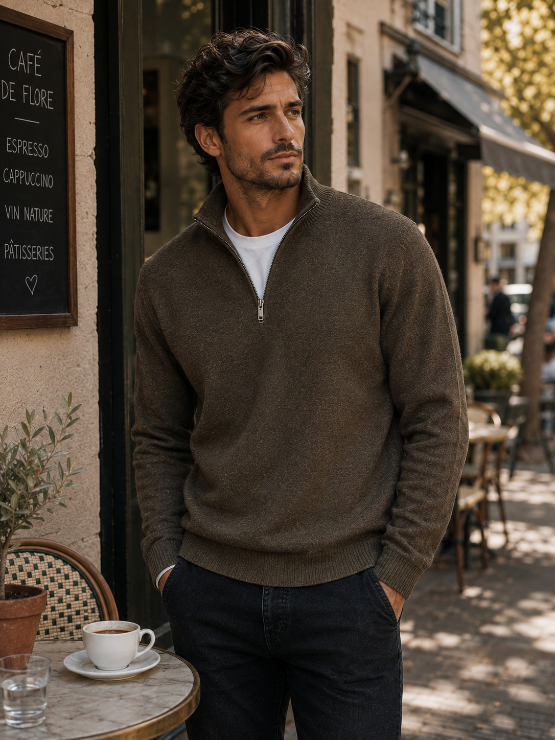 ONSTING REG HALF ZIP KNIT