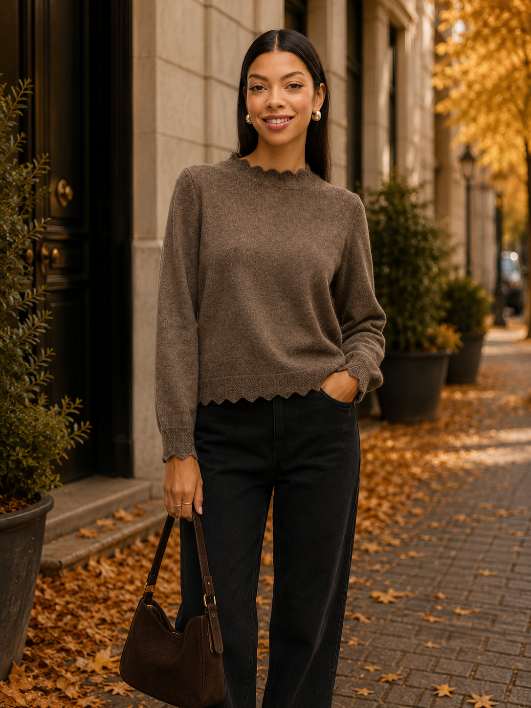 VINIKOLINA O-NECK L/S KNIT TOP