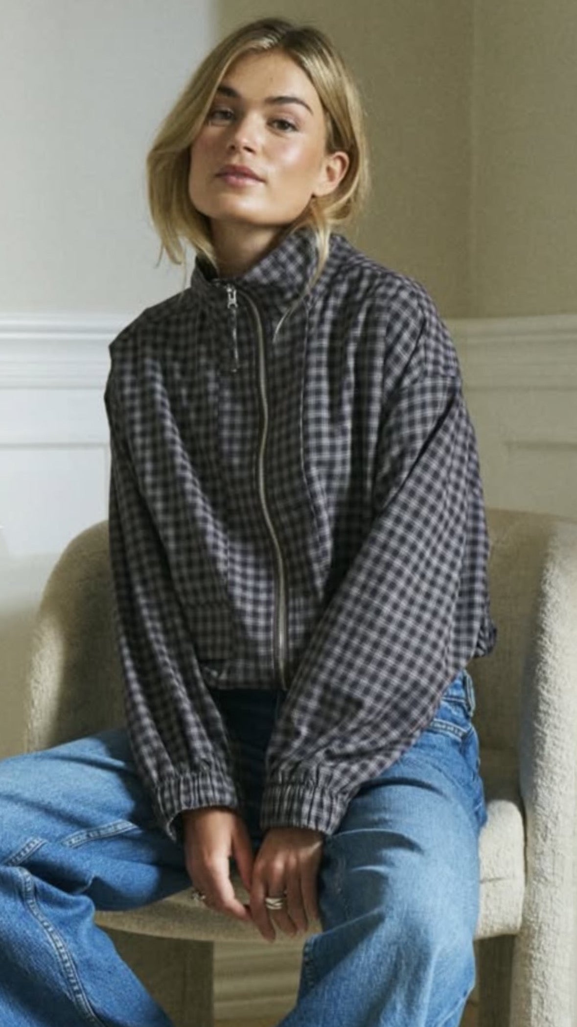 JDYSOLINE L/S CHECK JACKET