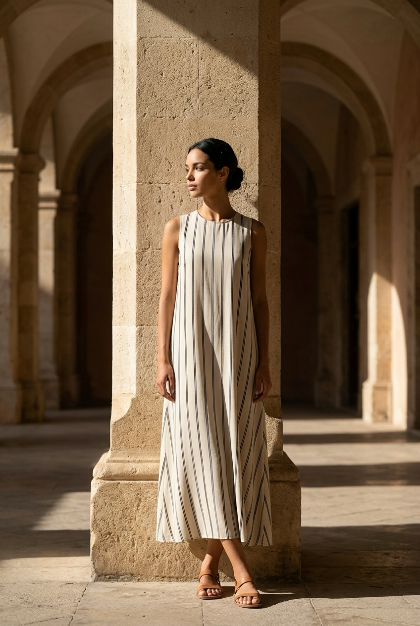 JDYCAYA LINEN S/L LONG DRESS